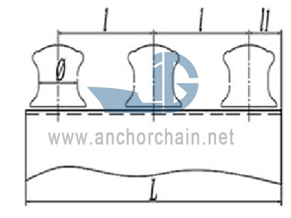JIS F2014-1987 Trojitý válec Fairlead
